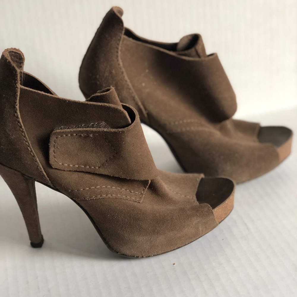 Pedro Garcia Charlie Peep Toe Bootie in Tan